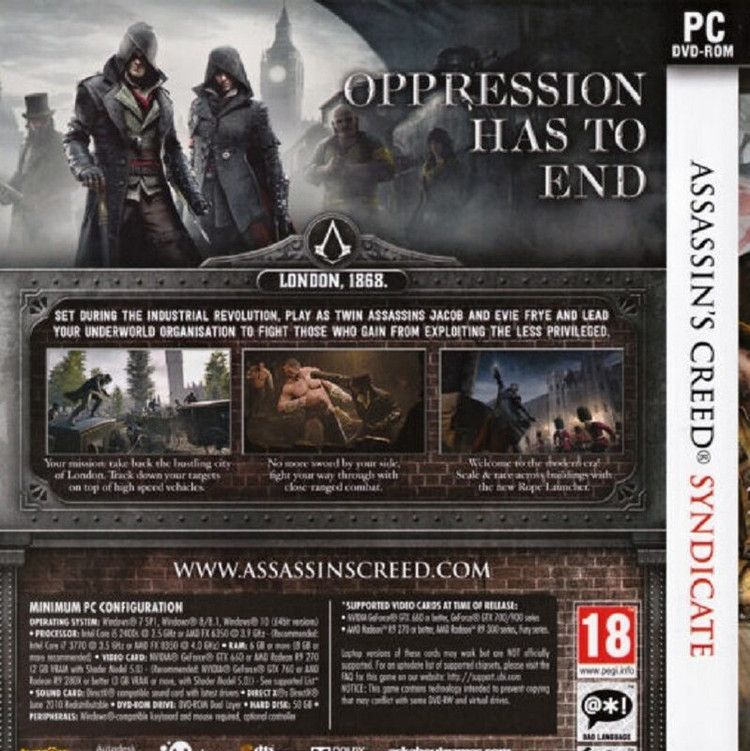 بازی کامپیوتری اساسین کردی سیندیکیت Assassins Creed Syndicate