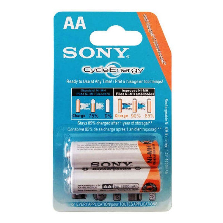 باتری دوتایی قلمی شارژی Sony Cycle Energy NH-HR15-51 AA 4600mAh