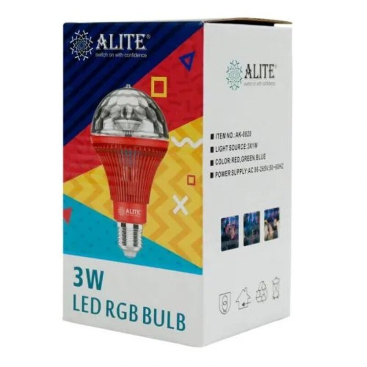 لامپ رقص نور Alite LED RGB Blub 3W E27