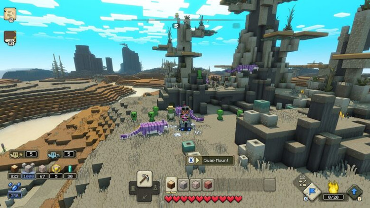 نسخه رایتی نسخه هکشده بازی Minecraft Legends برای PS4