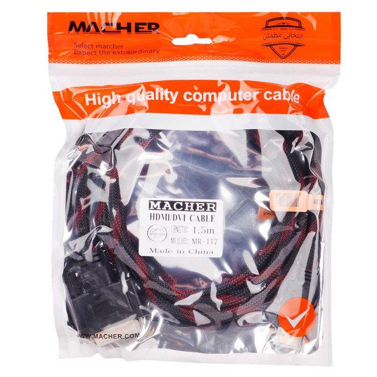 کابل Macher MR-117 HDMI to DVI 1.5m پوست ماری