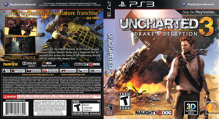 بازی پلی استیشن 3 (PS3 ) نسخه رایتی نسخه هک شده بازی Uncharted 3: Drake’s Deception