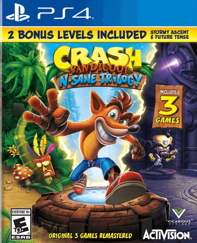 بازی پلی استیشن 4 نسخه رایتی نسخه هکشده بازی Crash Bandicoot N. Sane Trilogy ps4